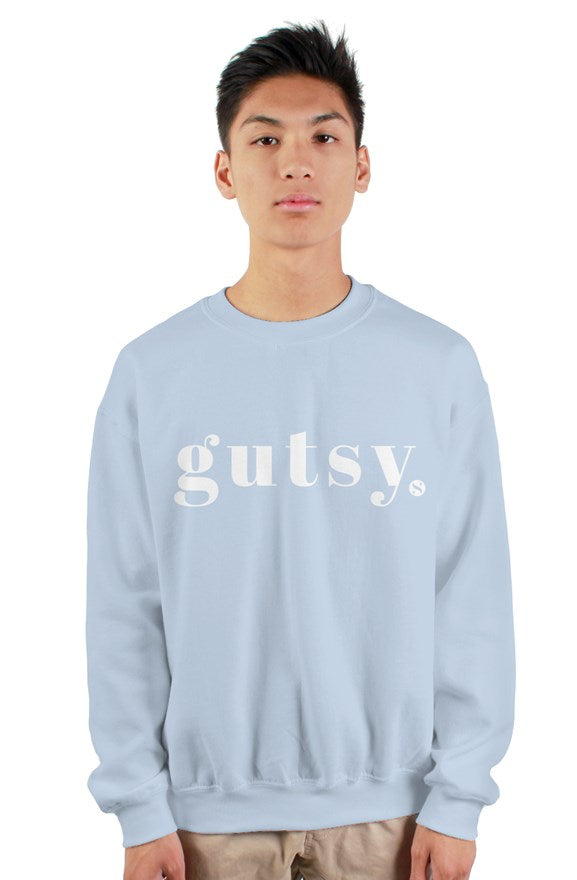 be gutsy- blue pullover